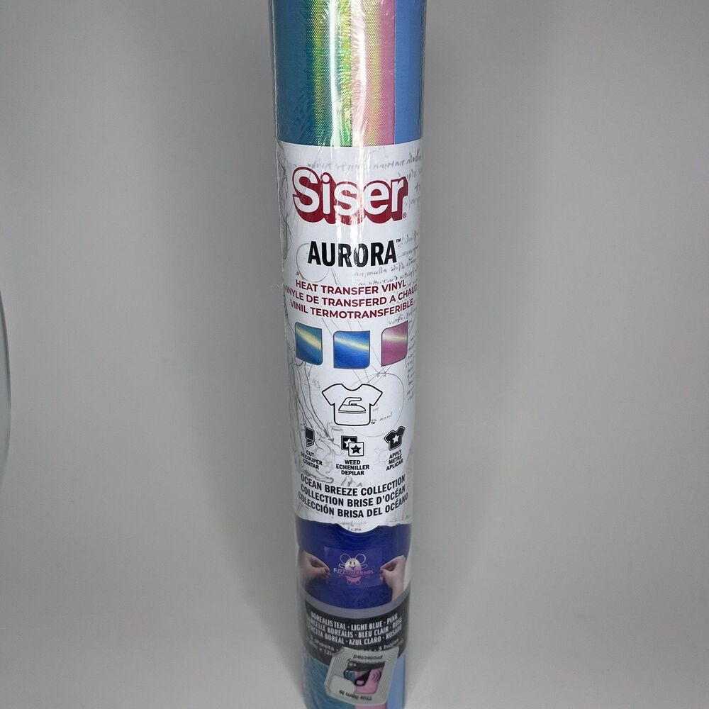 NEW SEALED Siser AURORA Heat Transfer Vinyl Ocean Breeze Collection 11x36"